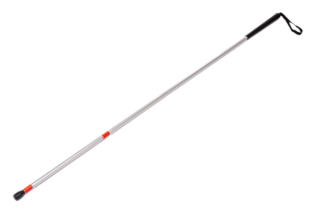 Faltbarer Blindenstab aus Aluminium mit ergonomischem Griff und Handschlaufe – leichte, stabile Orientierungshilfe