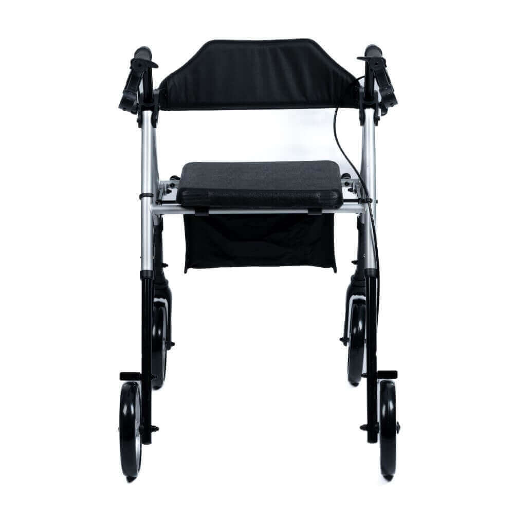 Rollator leicht Aluminium AT51112 überbreit, 8,9 kg Leichtgewicht-Rollator bis 136 kg belastbar mit Sitzfläche