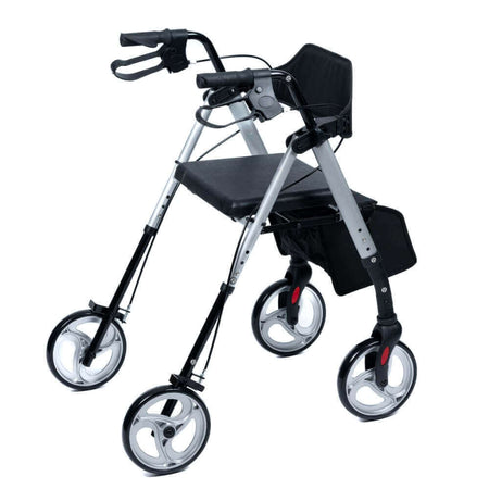 Rollator leicht Aluminium Antar AT51112 überbreit, 8,9 kg, belastbar bis 136 kg, stabiler Leichtgewicht-Rollator mit Sitz und Tasche