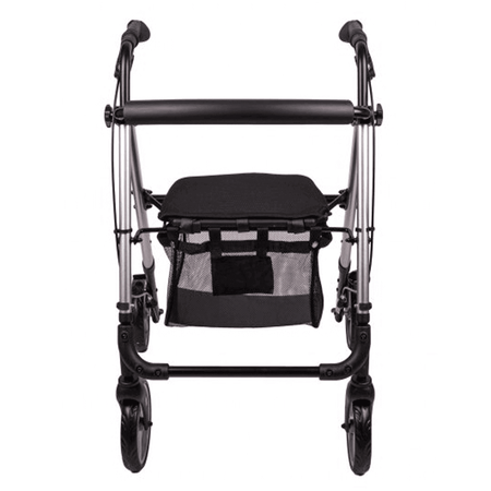 Leichtgewicht Rollator Aluminium faltbar aus Aluminium mit Sitzfläche, Tasche und Handgriffen – stabil für Alltag und Reisen