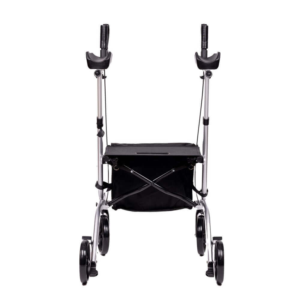 Arthritis Rollator Unterarmauflagen faltbar, leichter Aluminium-Rollator mit Unterarmstützen und Tasche, bis 136 kg