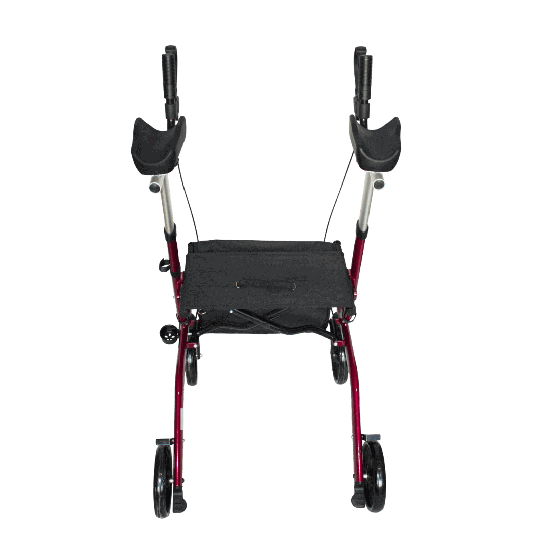 Arthritis Rollator Unterarmauflagen faltbar aus Aluminium mit Sitzfläche, leicht 8,2 kg, belastbar bis 136 kg