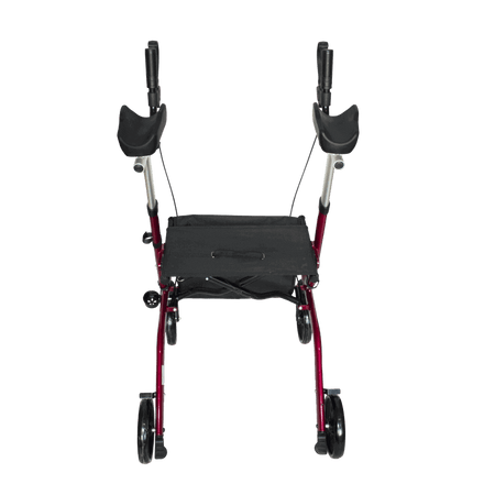 Arthritis Rollator Unterarmauflagen faltbar aus Aluminium mit Sitzfläche, leicht 8,2 kg, belastbar bis 136 kg