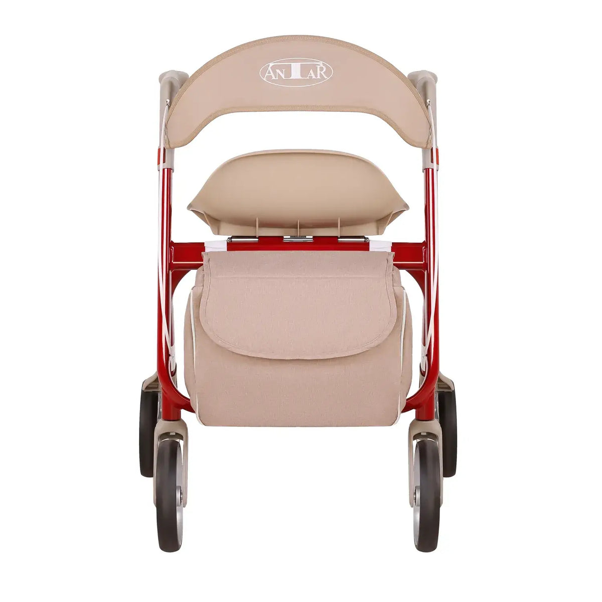Aluminium rollator faltbar mit Sitz, Rückenlehne und Einkaufstasche, leichtes Aluminiumgehgestell, faltbar für Innen- und Außenbereich