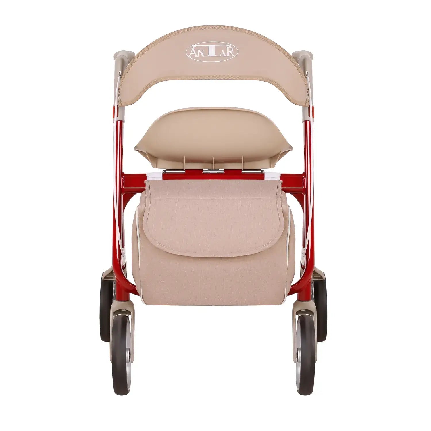 Aluminium rollator faltbar mit Sitz, Rückenlehne und Einkaufstasche, leichtes Aluminiumgehgestell, faltbar für Innen- und Außenbereich