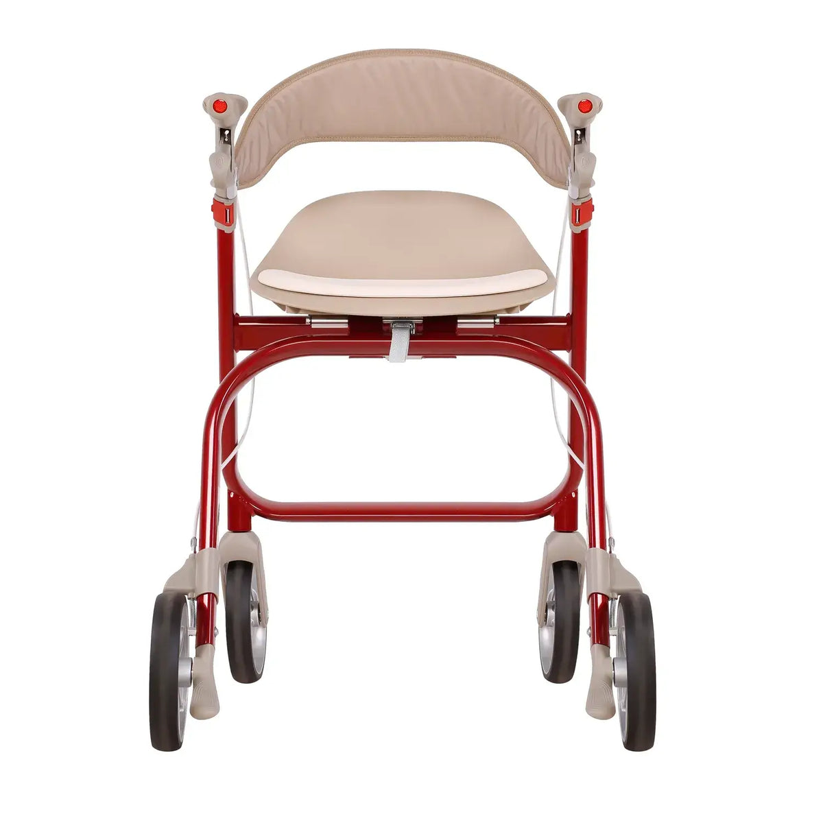 Aluminium rollator faltbar mit Sitz, Rückenlehne und Einkaufstasche – leichter Aluminium-Rollator für Innen- und Außenbereich