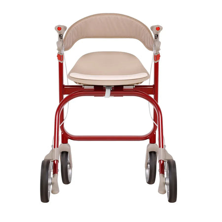 Aluminium rollator faltbar mit Sitz, Rückenlehne und Einkaufstasche – leichter Aluminium-Rollator für Innen- und Außenbereich