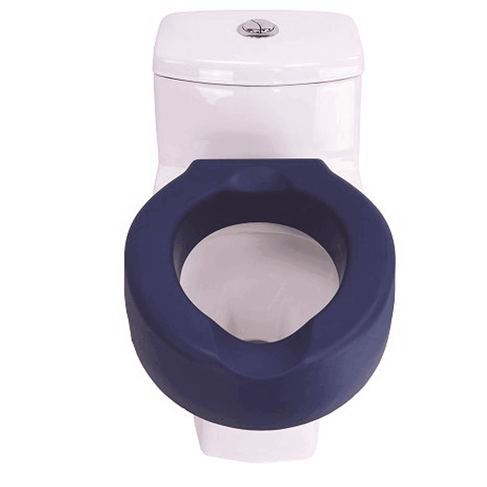Toilettensitzerhöhung weich 10 cm aus PU, rutschfest, ergonomische WC-Sitzerhöhung für leichteres Aufstehen und Sitzen
