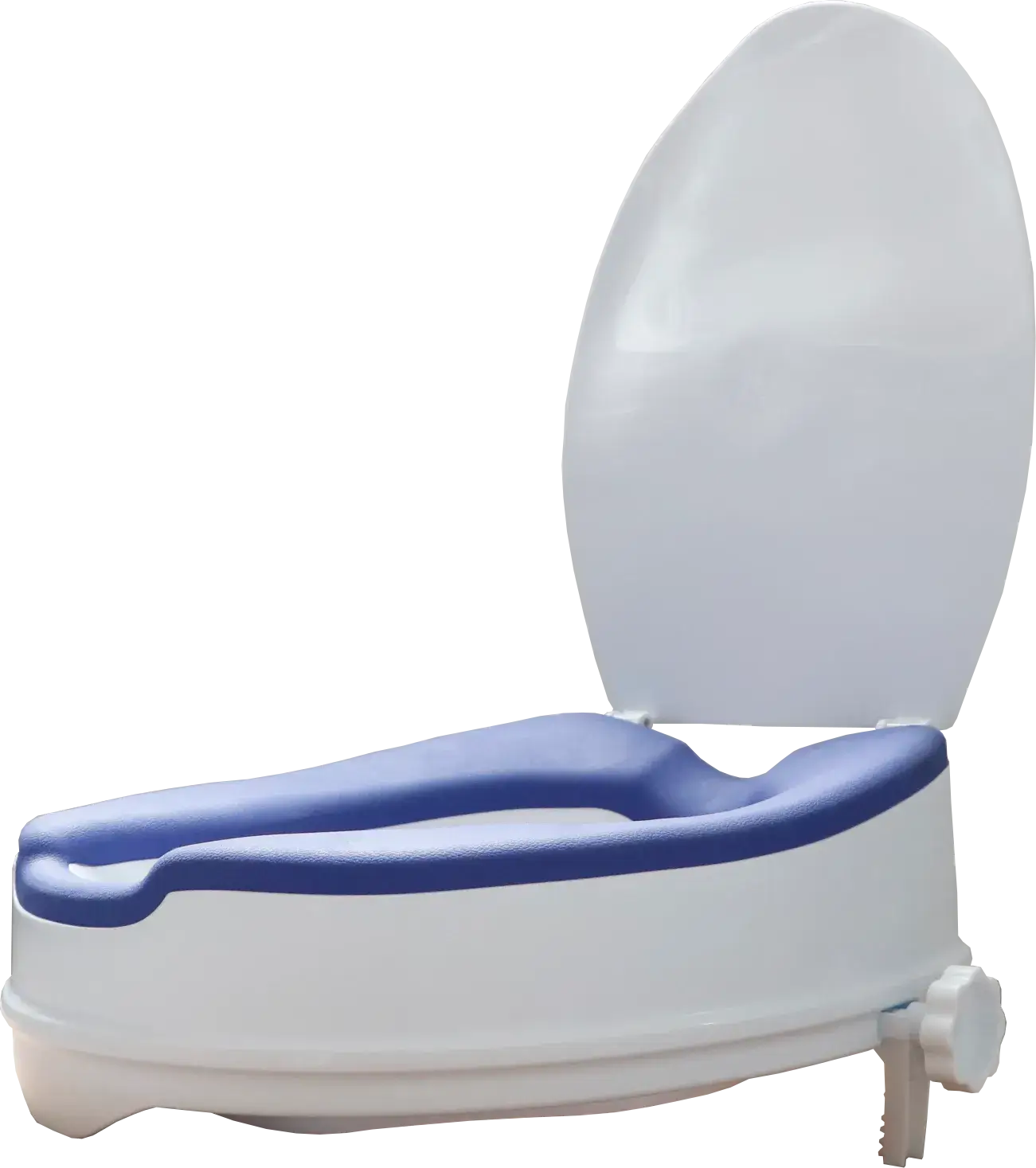 Toilettensitzerhöhung gepolstert mit abnehmbarem Deckel – ergonomische Sitzflächenerhöhung für Komfort und Sicherheit