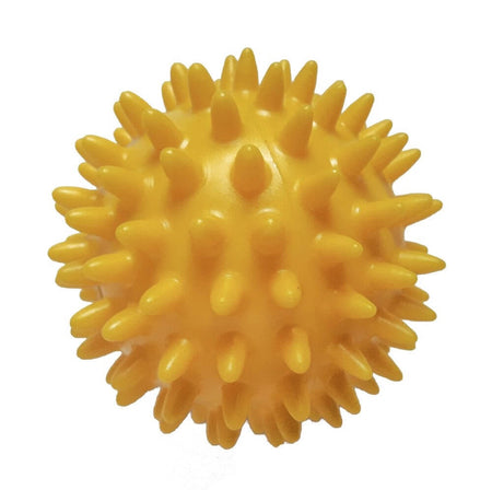 Igel Massageball gelb mit Noppen, Rehabilitationsball für Selbstmassage, Therapie, Reflexzonen und Muskeltraining