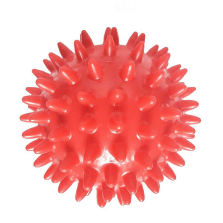 Igel Massageball rot mit Noppen – Rehabilitationsball für Selbstmassage, Therapie, Reflexzonen und Muskeltraining