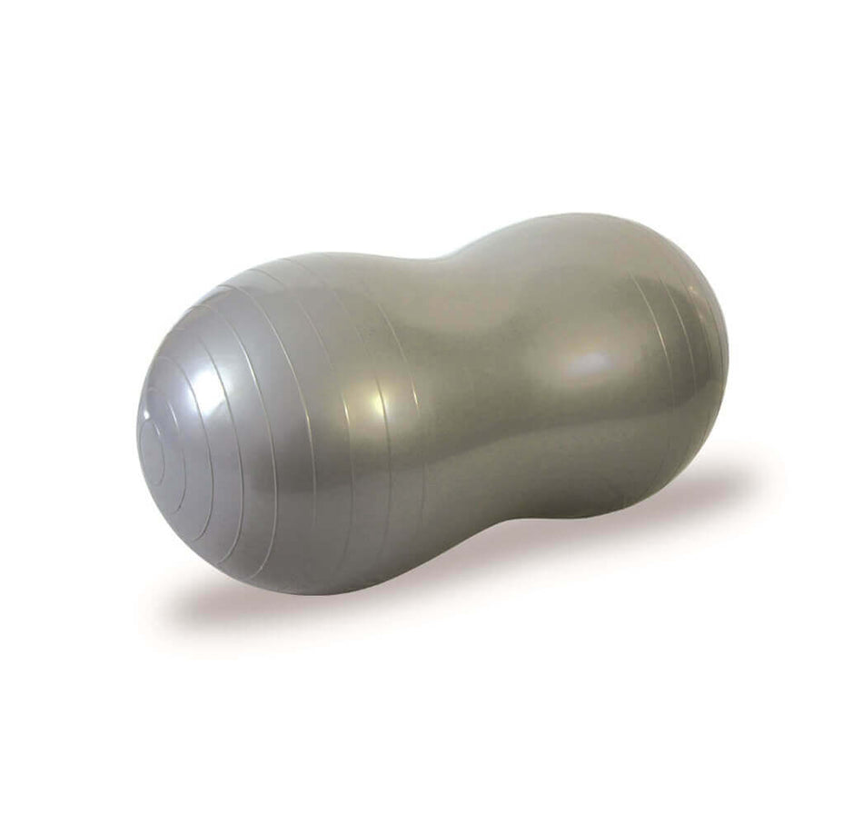 Erdnuss Reha Ball 100x50 cm in Grau – Therapieball für Gleichgewichtstraining, Stabilisation und Reha-Übungen