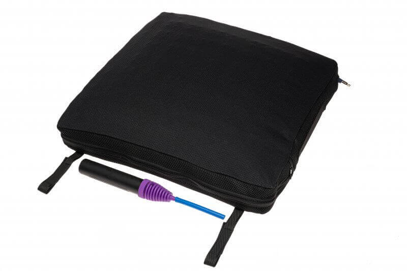 Pneumatisches Sitzkissen Luftkammern – druckentlastendes Antidekubitus-Sitzkissen mit Luftpumpe, schwarz