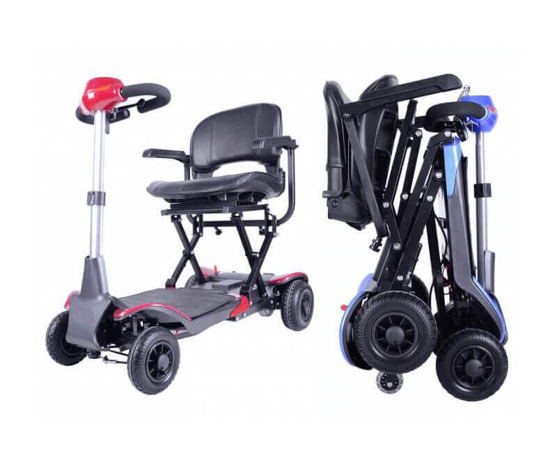 Ersatzteil AT52314 elektrischer Scooter mit Fernbedienung – faltbarer Mobilitätsroller mit Sitz, vorne und zusammengeklappt