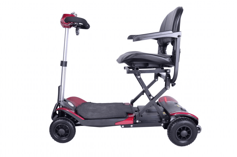Elektro Scooter faltbar mit Sitz, 6 km/h und 18 km Reichweite, kompakt zusammenklappbar für Reisen und Alltag