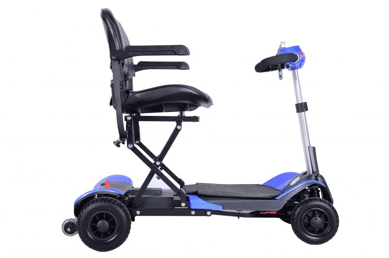 Elektro Scooter faltbar mit Sitz, 6 km/h, 18 km Reichweite, Mobilitätshilfe mit Armlehnen und Fernbedienung
