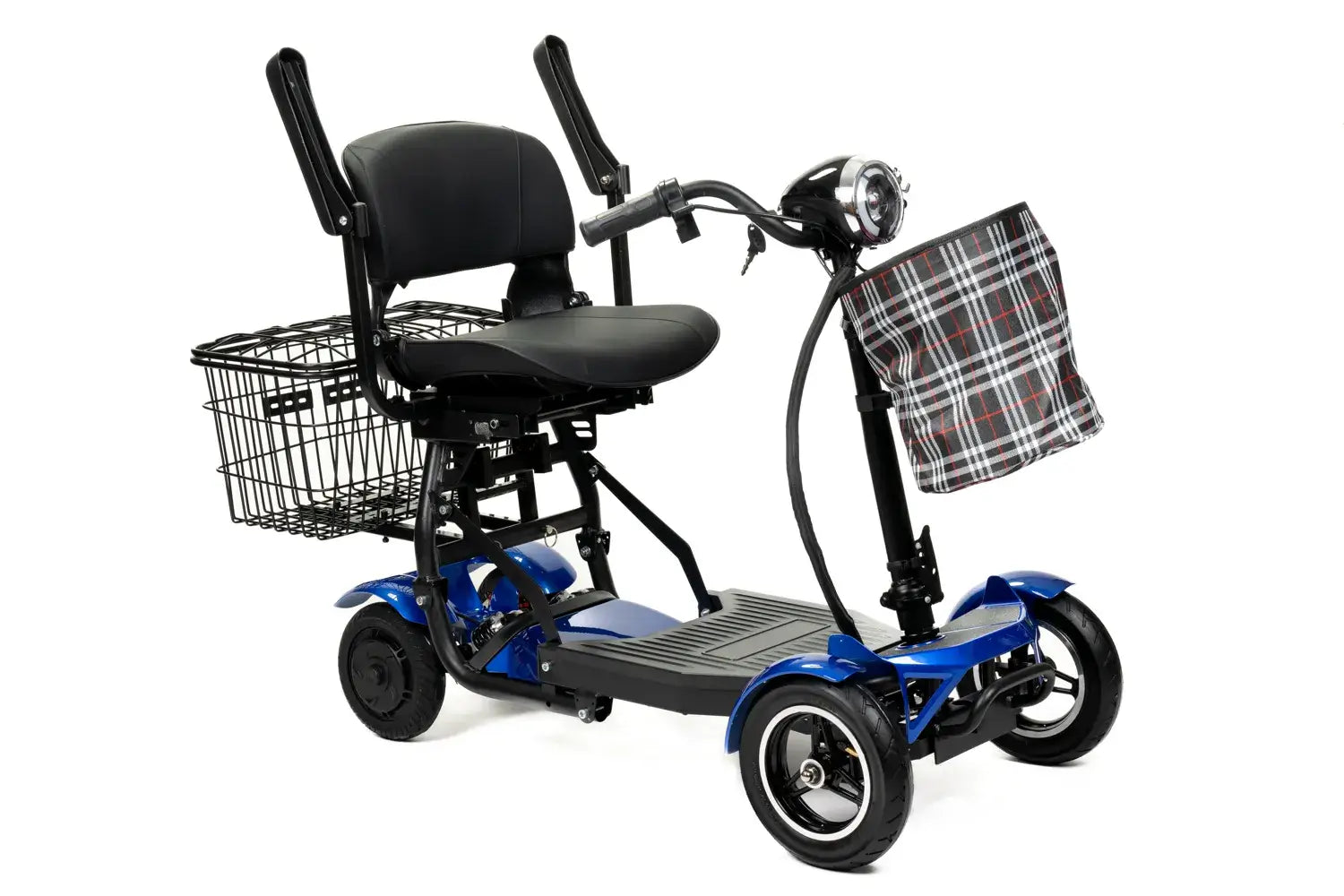 Elektromobil faltbar mit Sitz und Korb, 25 km Reichweite, leichtes E-Scooter Mobil für Alltag und Einkäufe