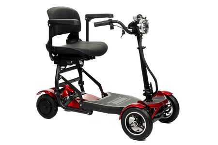 Elektromobil faltbar mit Sitz und Korb, leichter E-Scooter mit 25 km Reichweite, kompakt zusammenklappbar für Alltag
