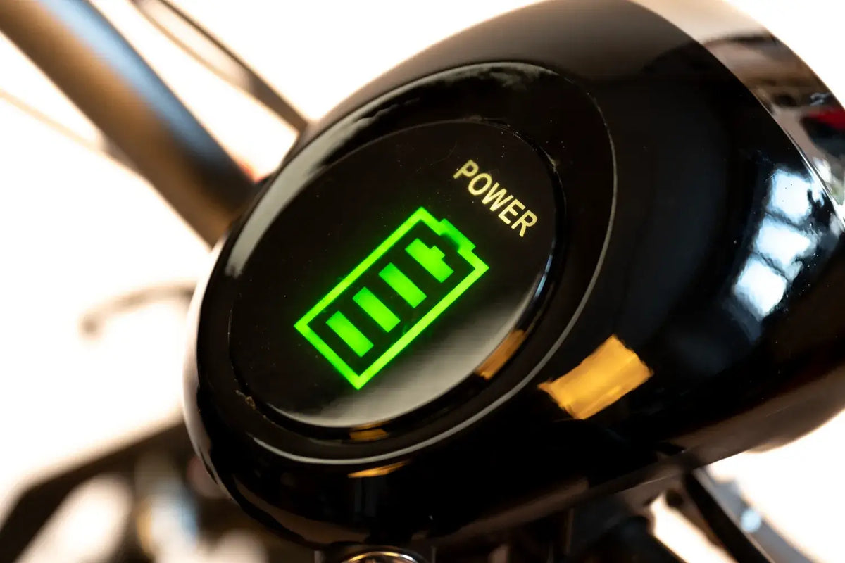 Elektromobil faltbar – Power-Display mit Akkustandanzeige am Lenker, elektrischer Scooter AT52317