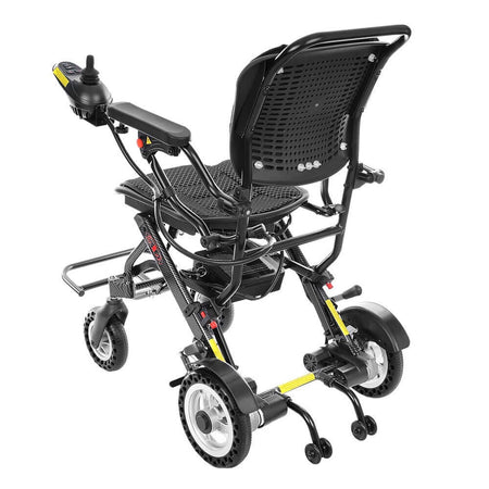 Elektrorollstuhl Carbon faltbar 13,9 kg leicht, kompakter E-Rollstuhl mit Joystick-Steuerung und 6 km/h