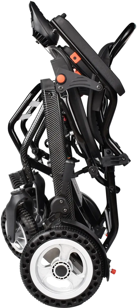 Elektrorollstuhl Carbon faltbar 13,9 kg leicht – kompakter Elektro-Faltrollstuhl mit 6 km/h, ultraleichter Carbon-Rahmen