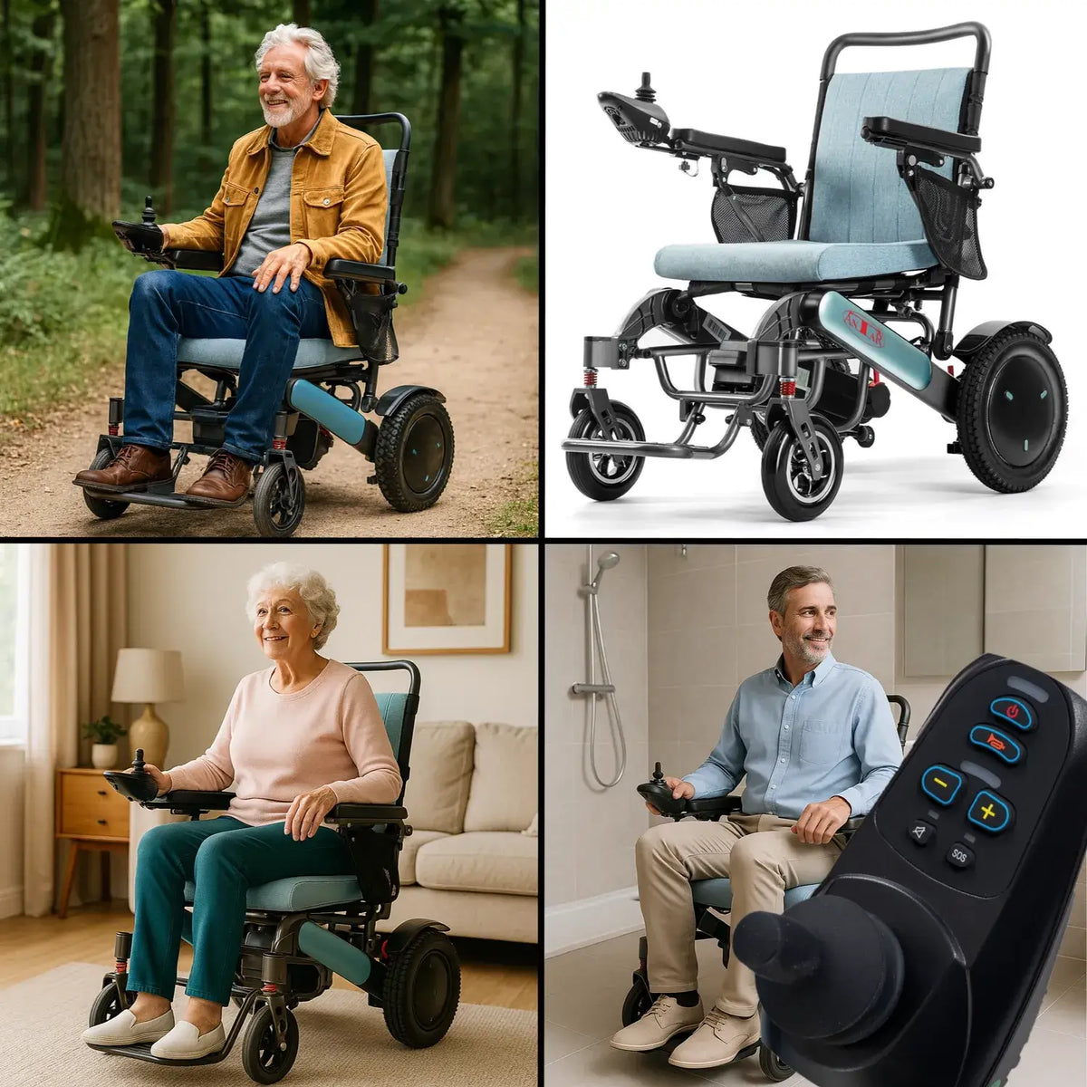 elektrischer Rollstuhl faltbar mit Fernbedienung – komfortabler, kompakter Elektro-Rollstuhl für Alltag, drinnen & draußen