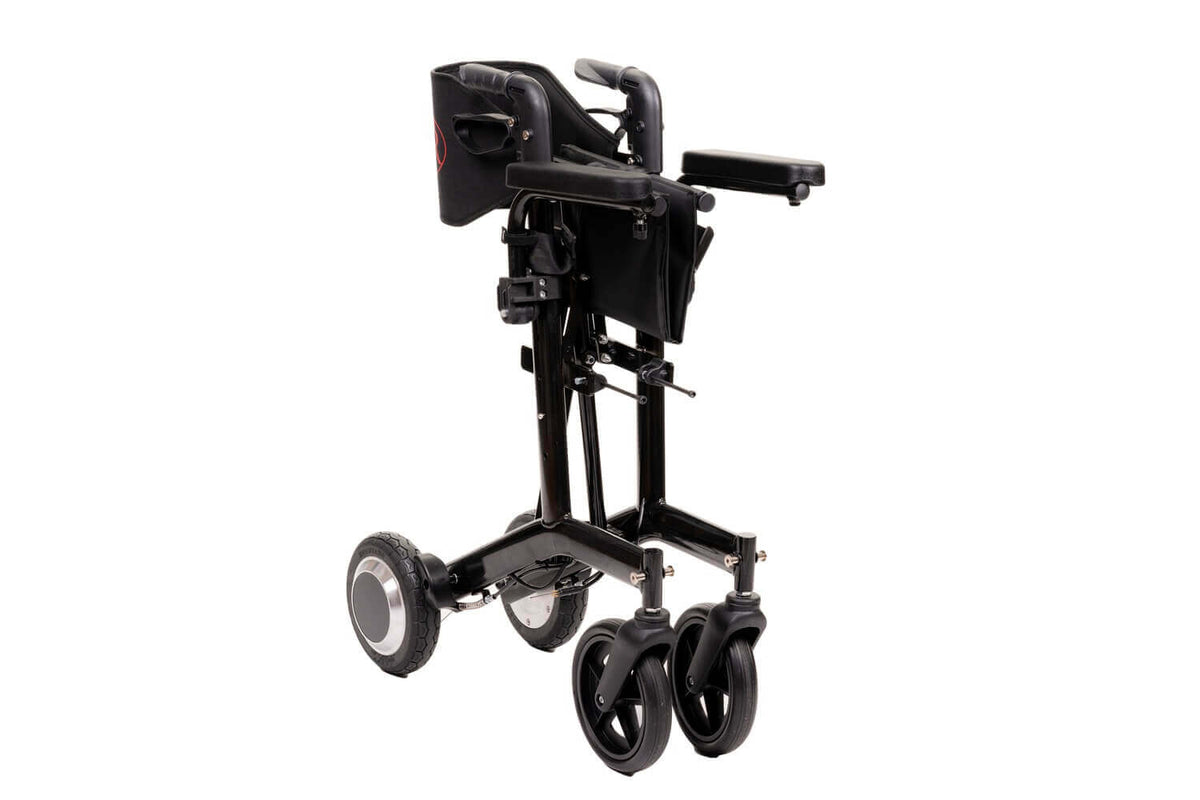 Elektrischer Rollator 2 in 1, faltbar mit 250W Motor, 6 km/h, 2-in-1 Rollator und Elektrorollstuhl, schwarz