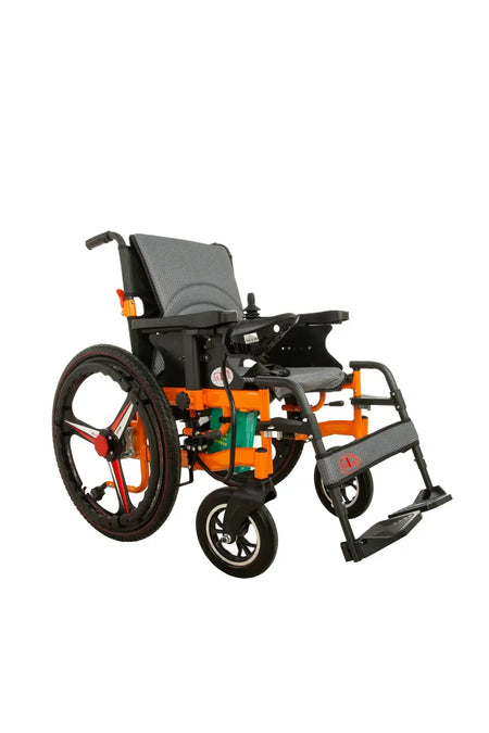 elektrischer rollstuhl faltbar AT52335 mit Lithium Akku 24V, bis 120 kg, klappbarer Elektrorollstuhl mit manueller Notfall-Umstellung