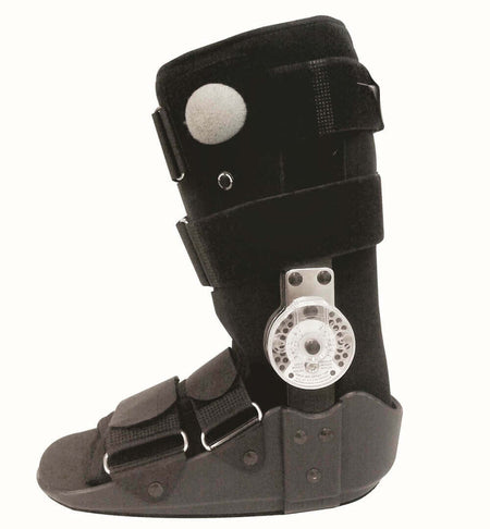 Air Walker Orthese ROM kurz mit Gelenk-ROMScheibe zur Stabilisierung von Fuß und Sprunggelenk, medizinische Orthese schwarz