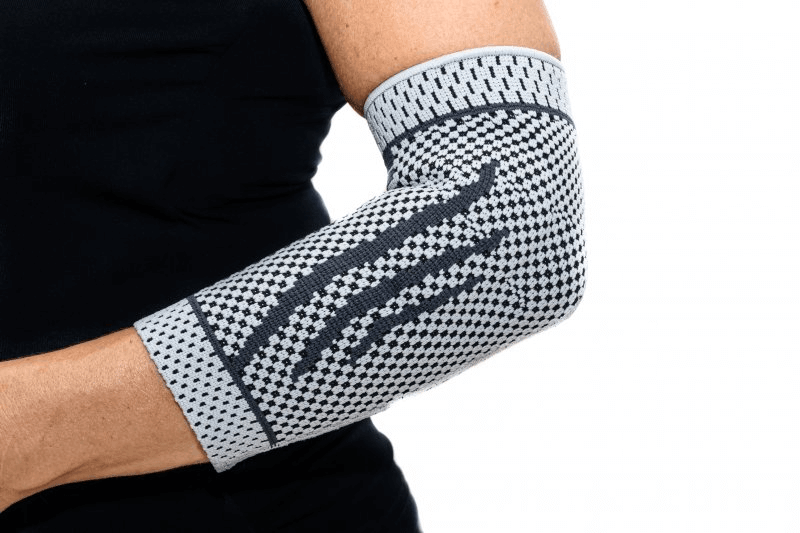 Ellenbogenbandage mit Silikonverstärkung, stabilisierende Ellenbogenstütze zur Entlastung bei Schmerzen, Reizungen und Schwellungen