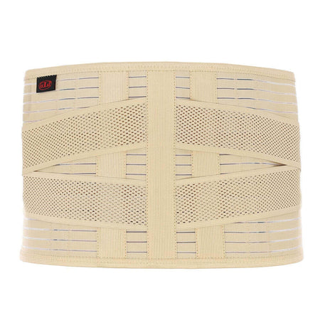 Rückenorthese Lendenstütze stabilisierender Lendenwirbel-Gurt zur Entlastung bei Rückenschmerzen und Bandscheibe, beige