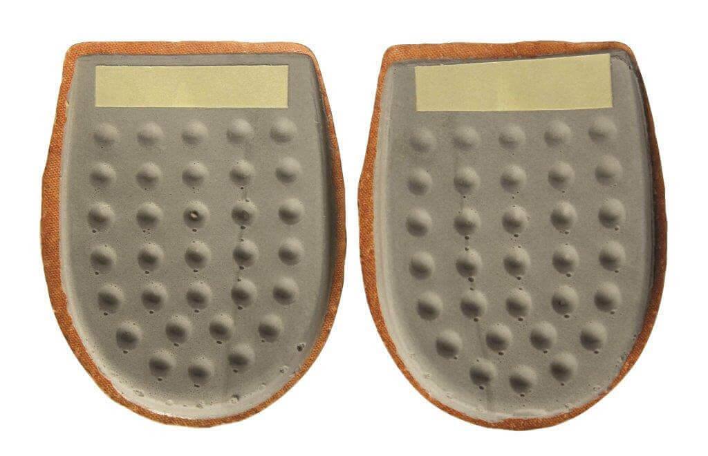 Fersenpolster Leder Latex für Herren – orthopädische Fersendämpfung, Druckentlastung bei Fersensporn, 2er-Set