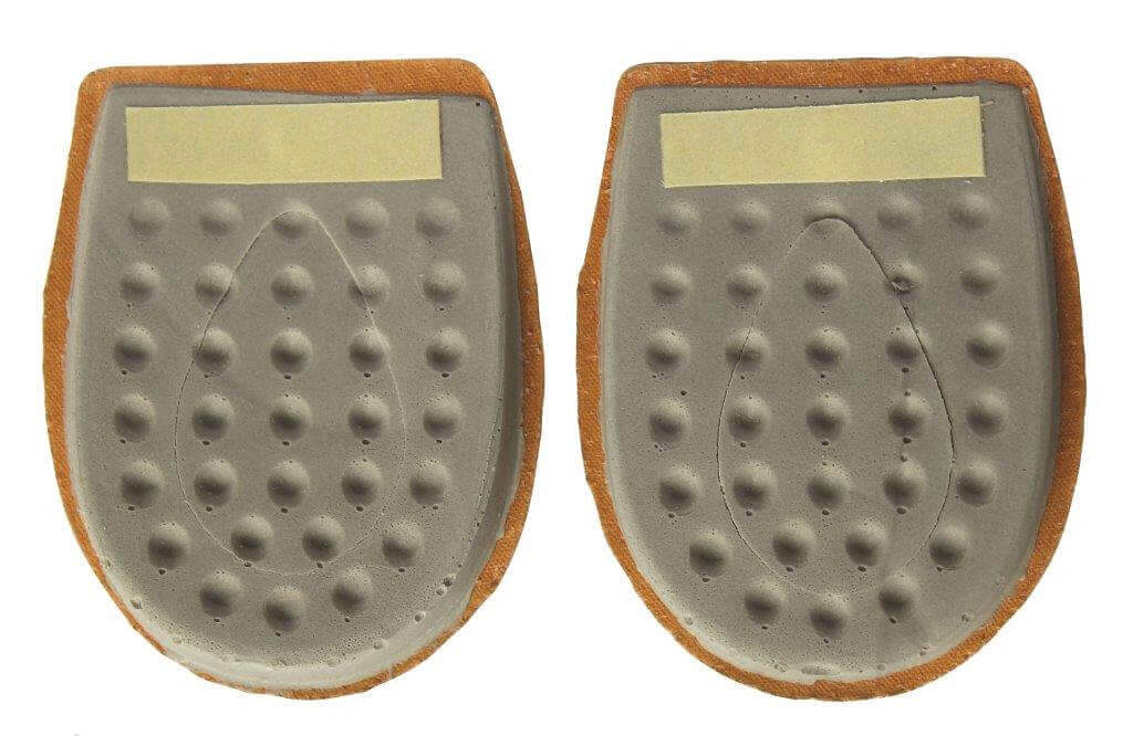Fersenpolster aus Leder & Latex, orthopädische Fersenkissen für Damen, dämpfend bei Fersensporn und Fersenschmerzen