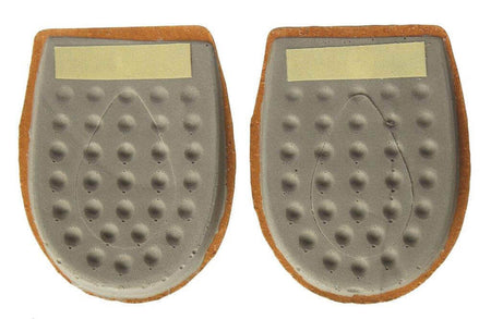 Fersenpolster aus Leder & Latex, orthopädische Fersenkissen für Damen, dämpfend bei Fersensporn und Fersenschmerzen