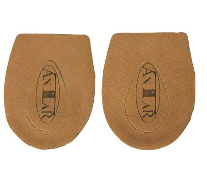 Fersenpolster aus Leder & Latex, orthopädische Fersenkissen für Damen zur Dämpfung bei Fersensporn, 2er-Set