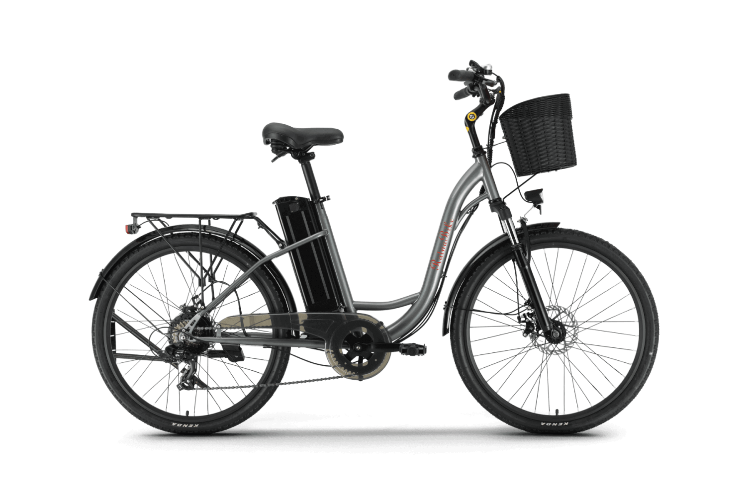 Damen E-Bike 26 Zoll NE10 City E-Bike für Alltag & Komfort, Tiefeinsteiger mit Korb, Gepäckträger und Akku