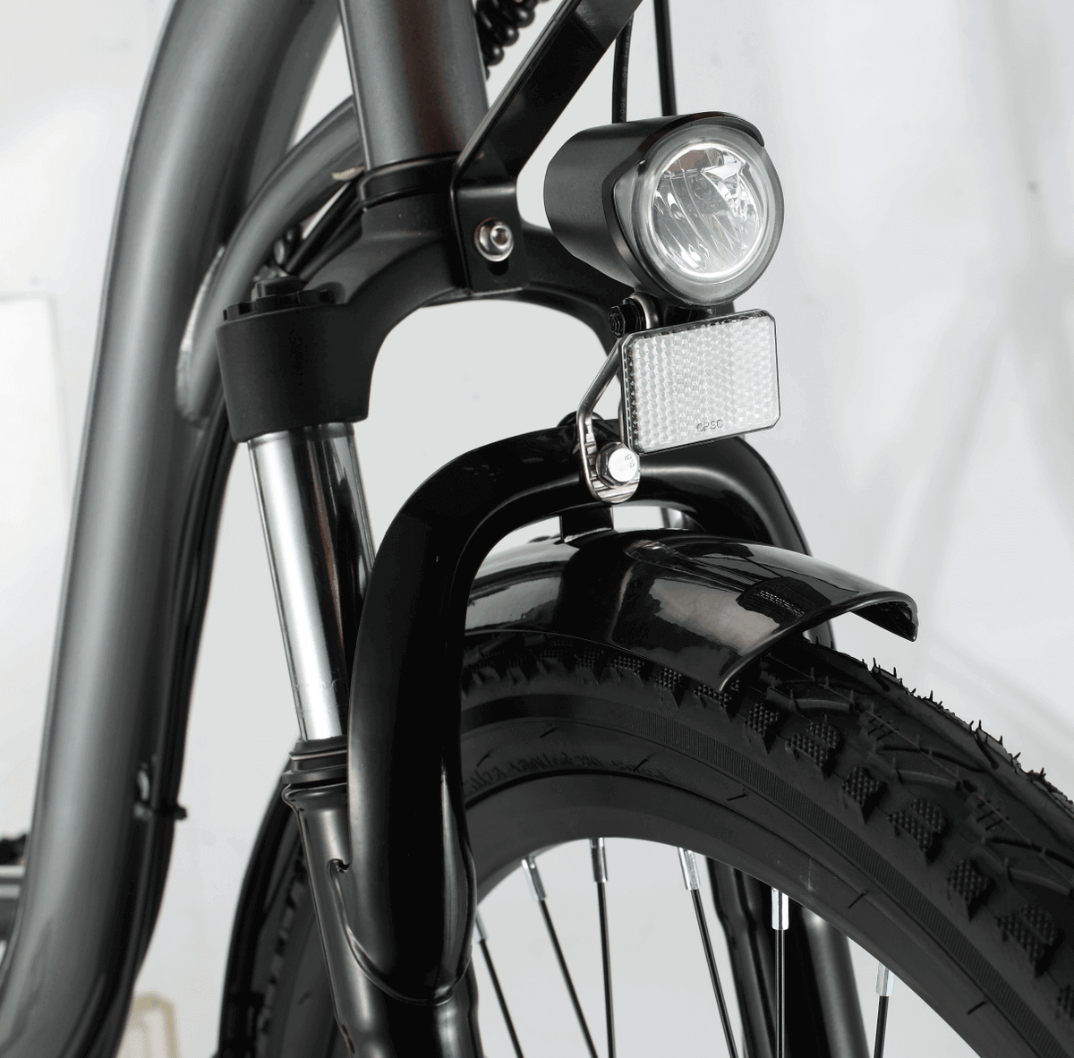 Damen E-Bike 26 Zoll NE10 City E-Bike – Vordergabel mit LED-Scheinwerfer, Reflektor und Schutzblech