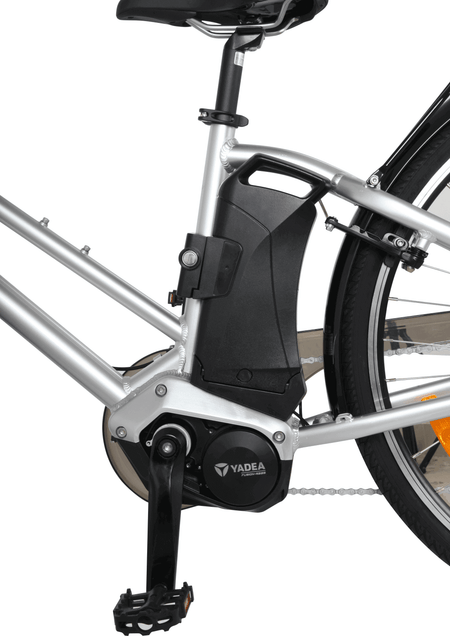 E-Bike Damen City Akku und Mittelmotor am Rahmen – 250W Elektro Fahrrad für komfortable Stadtfahrten