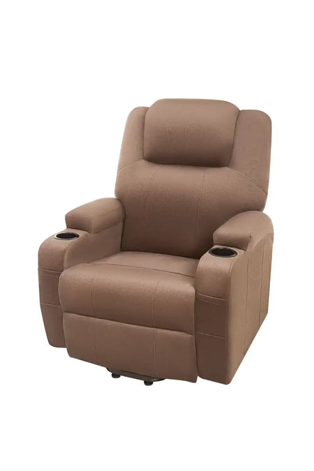 aufstehsessel elektrisch mit Massage- und Wärmefunktion, komfortabler elektrischer Aufstehsessel in Beige