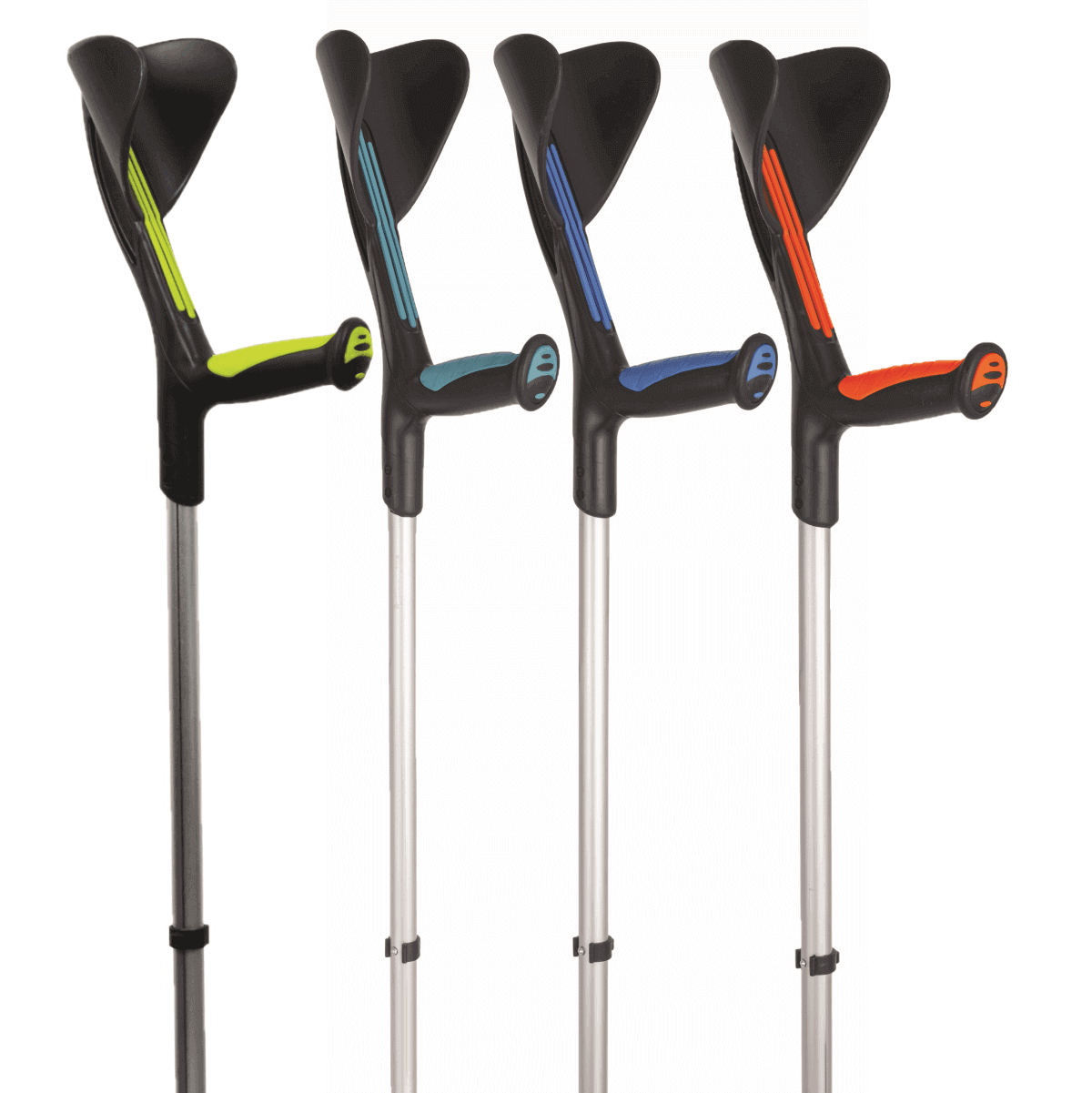 Unterarmgehstützen ergonomisch Advance, höhenverstellbar und leicht, bis 140 kg belastbar, bi-injiziert, verschiedene Farben