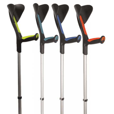 Unterarmgehstützen ergonomisch Advance, höhenverstellbar und leicht, bis 140 kg belastbar, bi-injiziert, verschiedene Farben