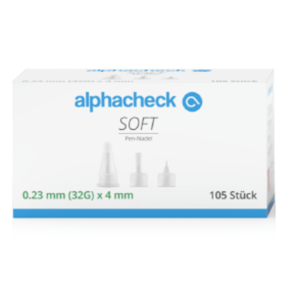 Alphacheck soft Pen-Nadeln, verschiedene Größen, 105 Stück/Packung