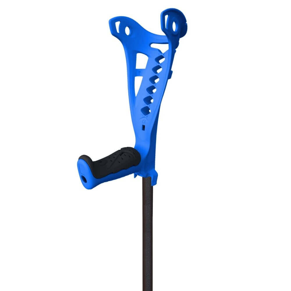 Unterarmgehstütze ergonomisch Comfort von Antar, höhenverstellbar, leicht und stabil mit Softgriff, blau-schwarz