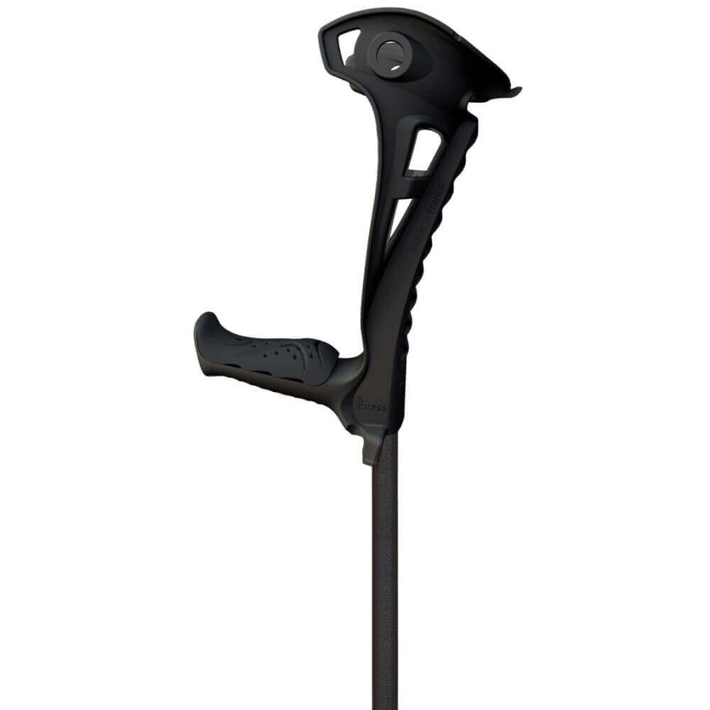 Unterarmgehstütze ergonomisch Comfort von Antar, leicht & stabil, höhenverstellbar mit Softgriff, schwarz