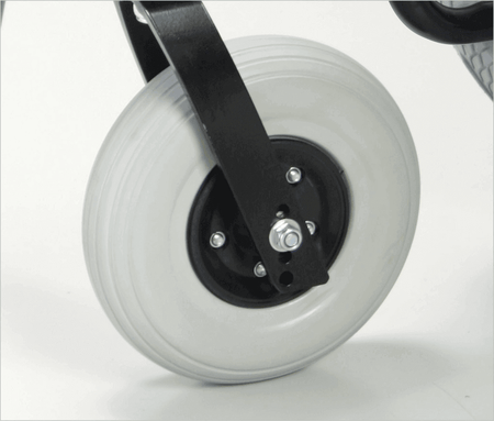 Stahlrollstuhl faltbar ECON 220 – Vorderrolle mit Gabel, robustes Rad für faltbaren Rollstuhl, bis 120 kg