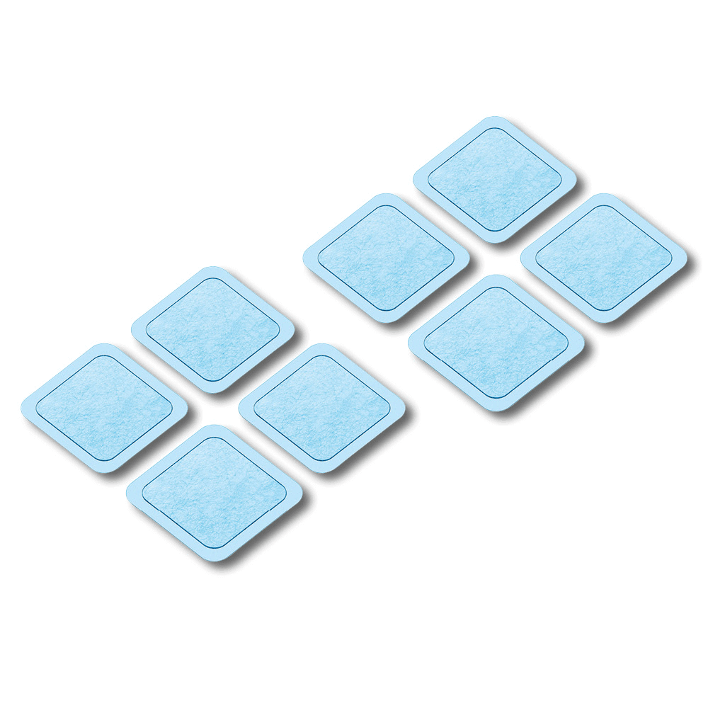 Blaues Gelpad-Set (8 Stück) als Zubehör für TENS EMS Gerät – Beurer EM 59 + GRATIS Gelpads