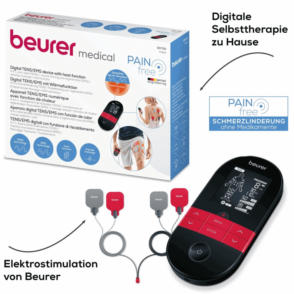 Digitales TENS-EMS-Massagegerät mit Wärmefunktion-Rehavibe