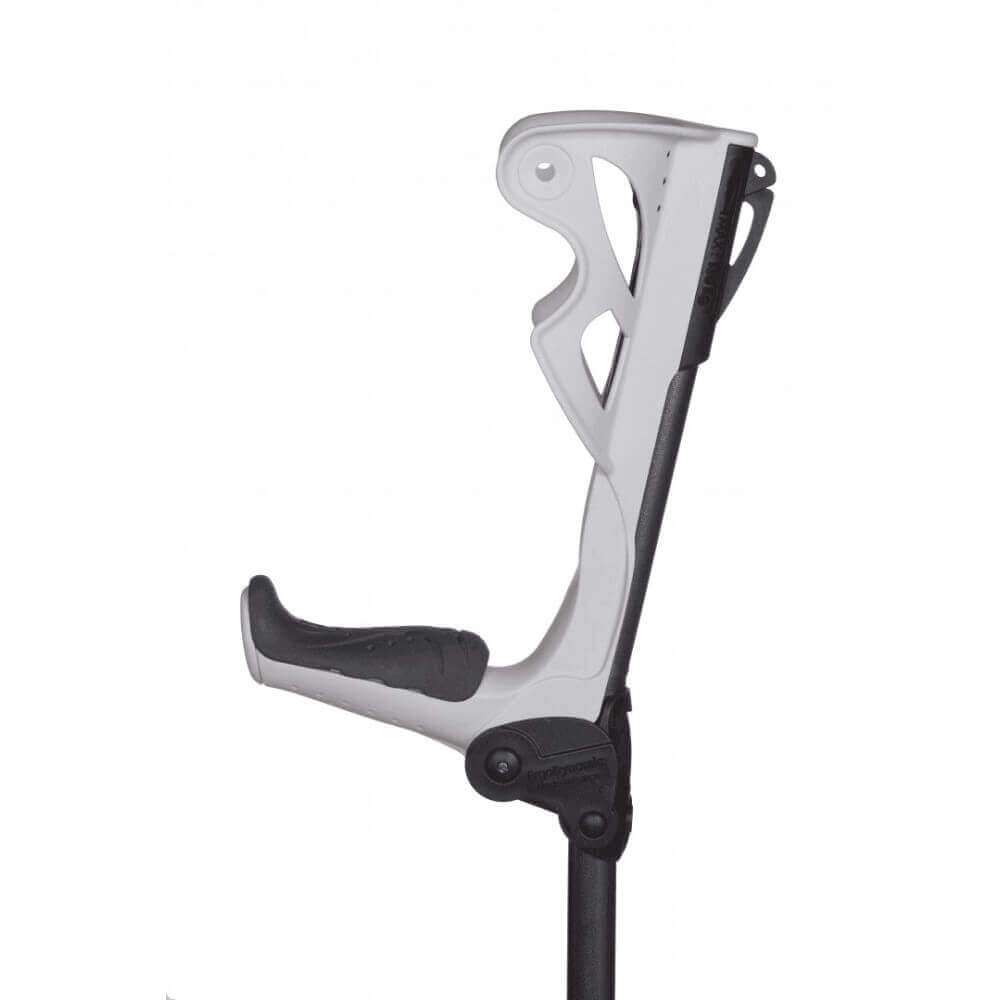 Unterarmgehstütze Ergodynamic mit Stoßdämpfung ergonomisch – ergonomische Unterarmgehstütze mit integriertem Stoßdämpfer, grau-schwarz
