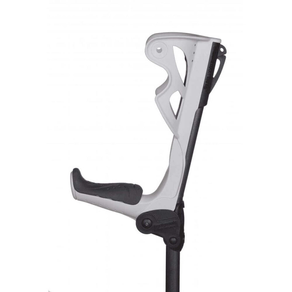 Unterarmgehstütze Ergodynamic mit Stoßdämpfung ergonomisch – ergonomische Unterarmgehstütze mit integriertem Stoßdämpfer, grau-schwarz