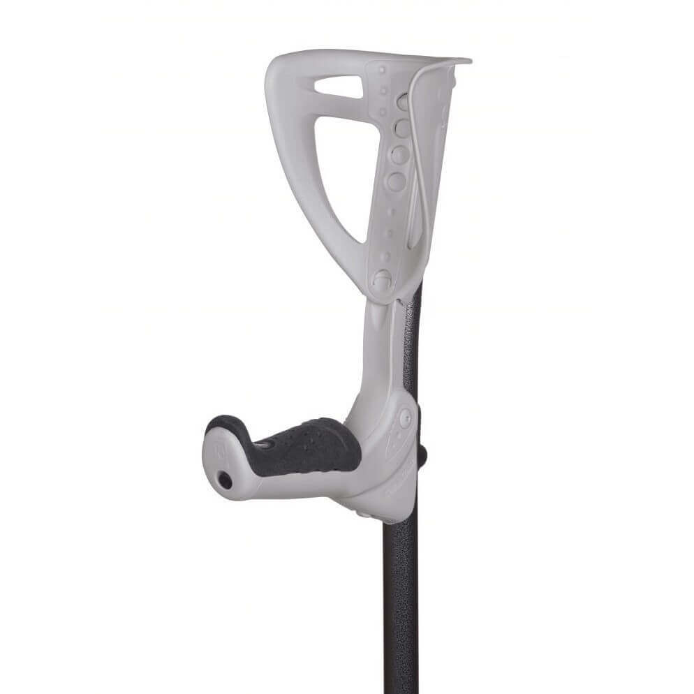 Unterarmgehstütze ergonomisch ERGOTECH mit klappbarem Griff und höhenverstellbarer Unterarmmanschette – platzsparende Gehhilfe
